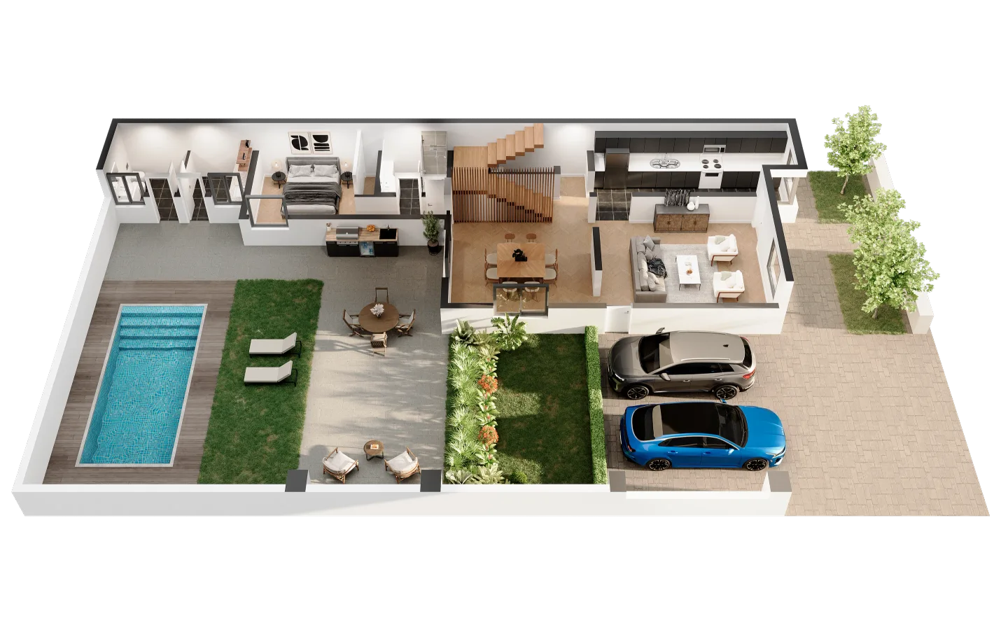 3D Floor Plans visualization by Sphere Design — view P1_Floor1