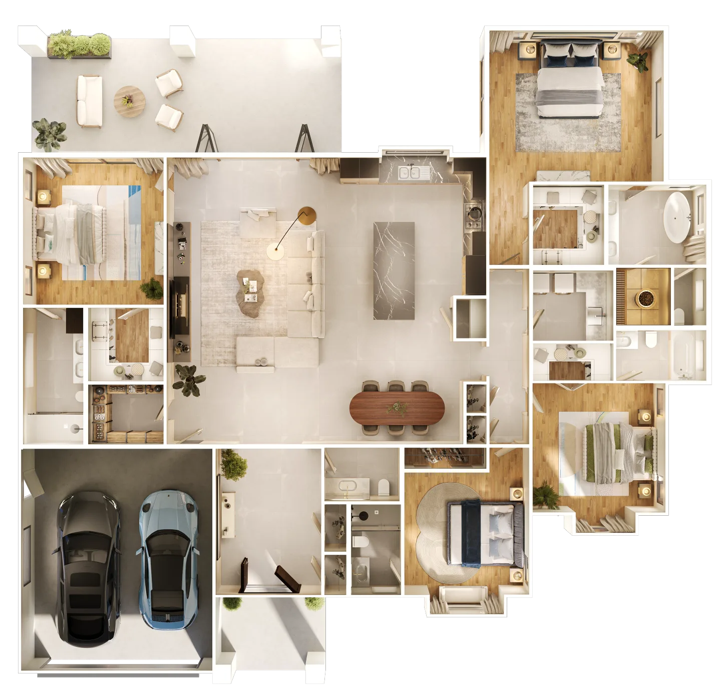 3D Floor Plans visualization by Sphere Design — view P2